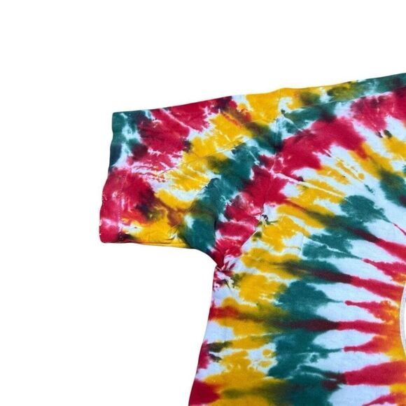 Vintage 80s Grateful Dead Steal Your Face Tie Dye Liquid Blue Single Stitch Shir - Picture 5 of 12